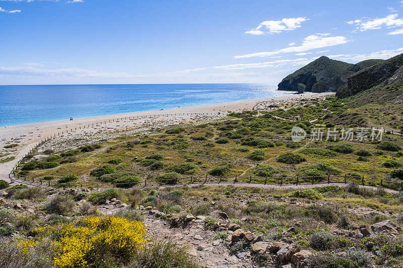 Playa de Los Muertos, Cabo de Gata-Níjar自然保护区的海滩之一-西班牙